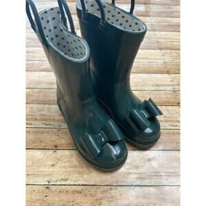 Sweethoney Green Bow Rainboots Toddler Girl Size 9